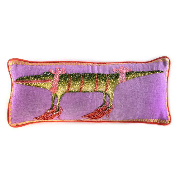 Patience Brewster Gloria Alligator Lumbar Pillow